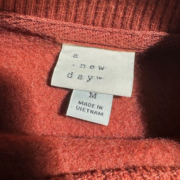 Burnt Orange cozy Crewneck A New Day size M target brand - Picture 2 of 5